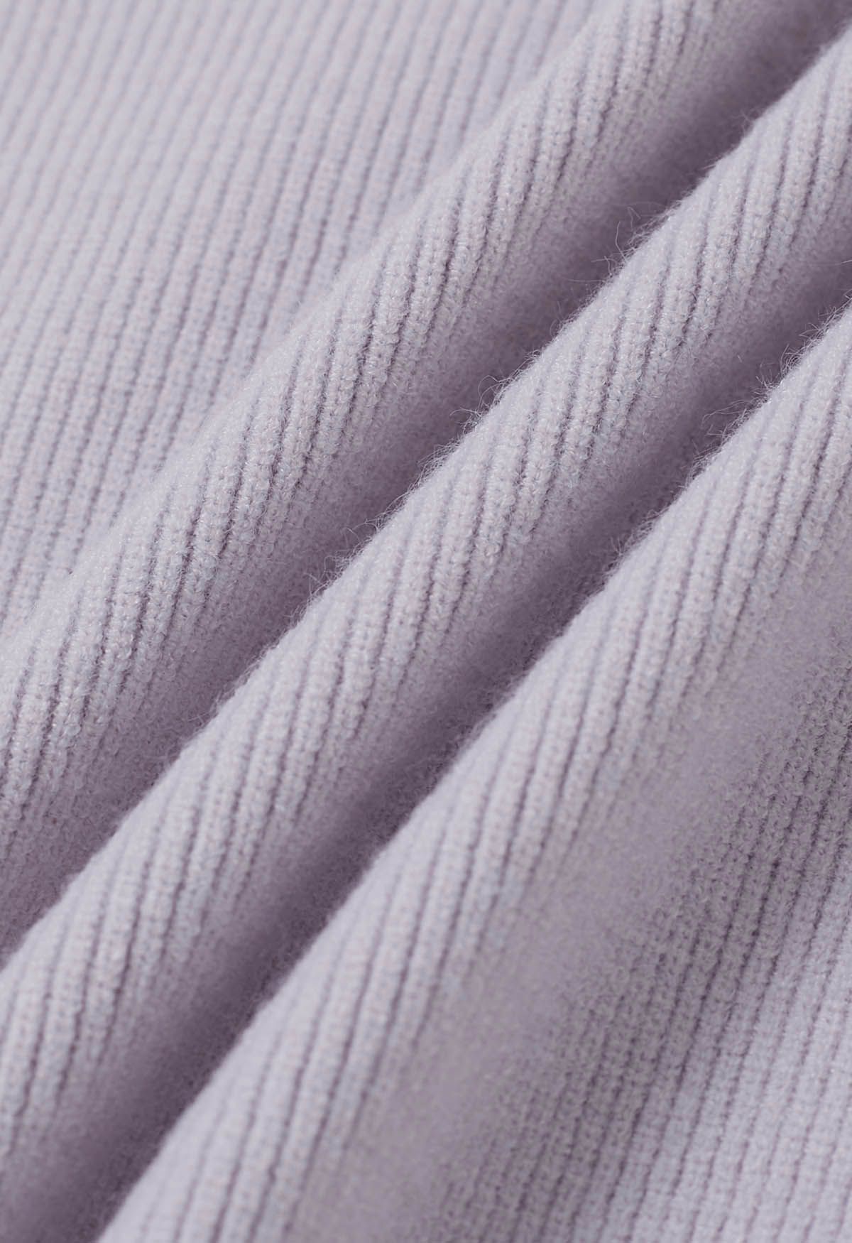 Spitzen-Faux-Wrap-Strick-Crop-Top in Lavendel