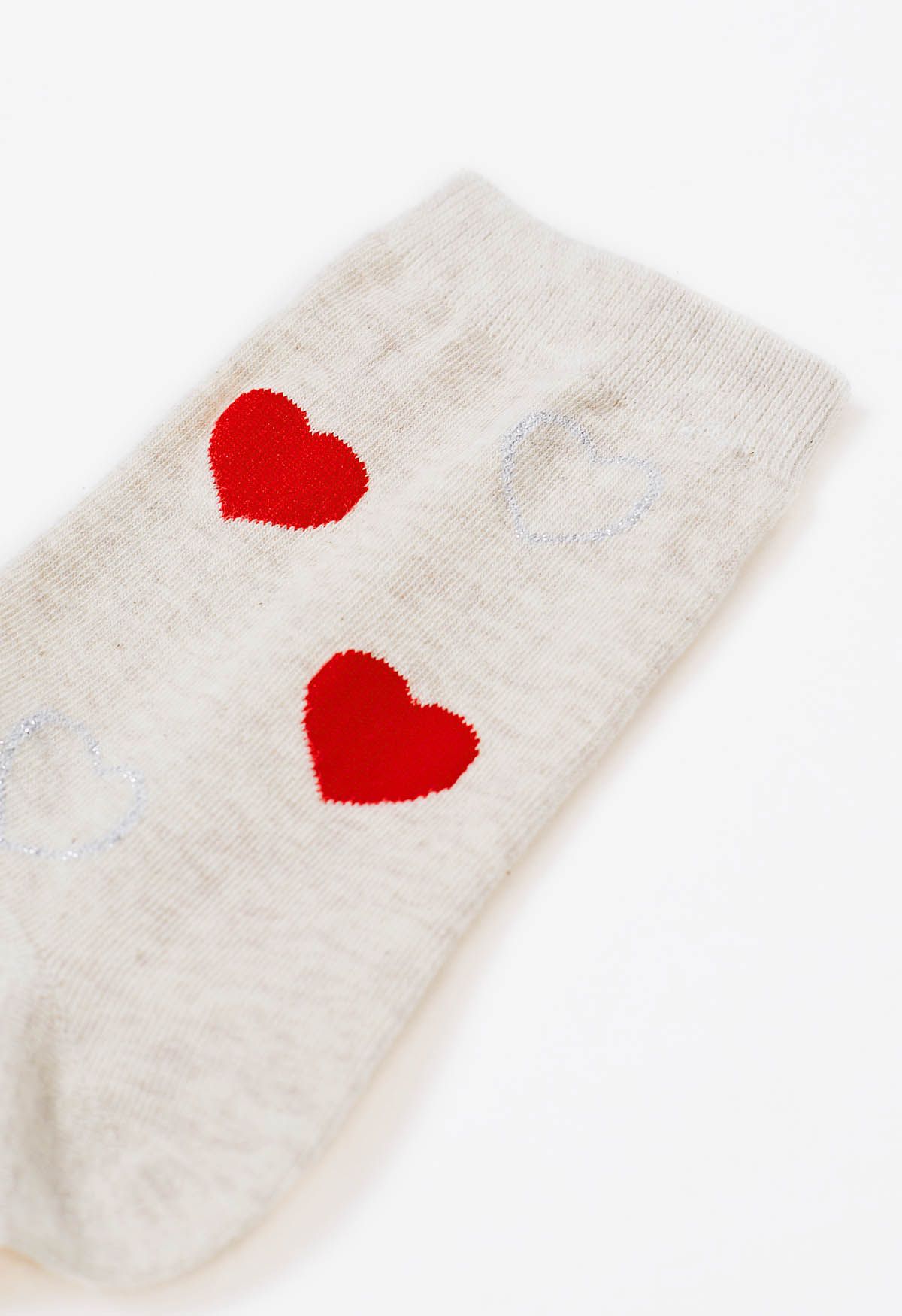 Baumwoll-Crew-Socken mit leidenschaftlichem Herzen