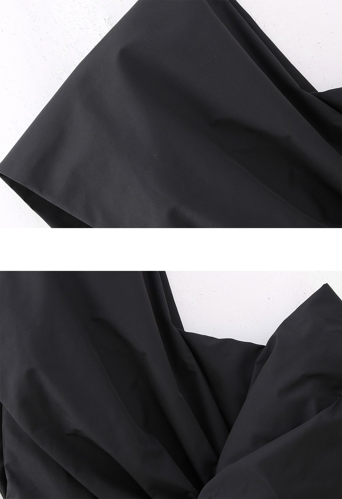 Auffälliges One-Shoulder-Crop-Top mit Schleife in Schwarz
