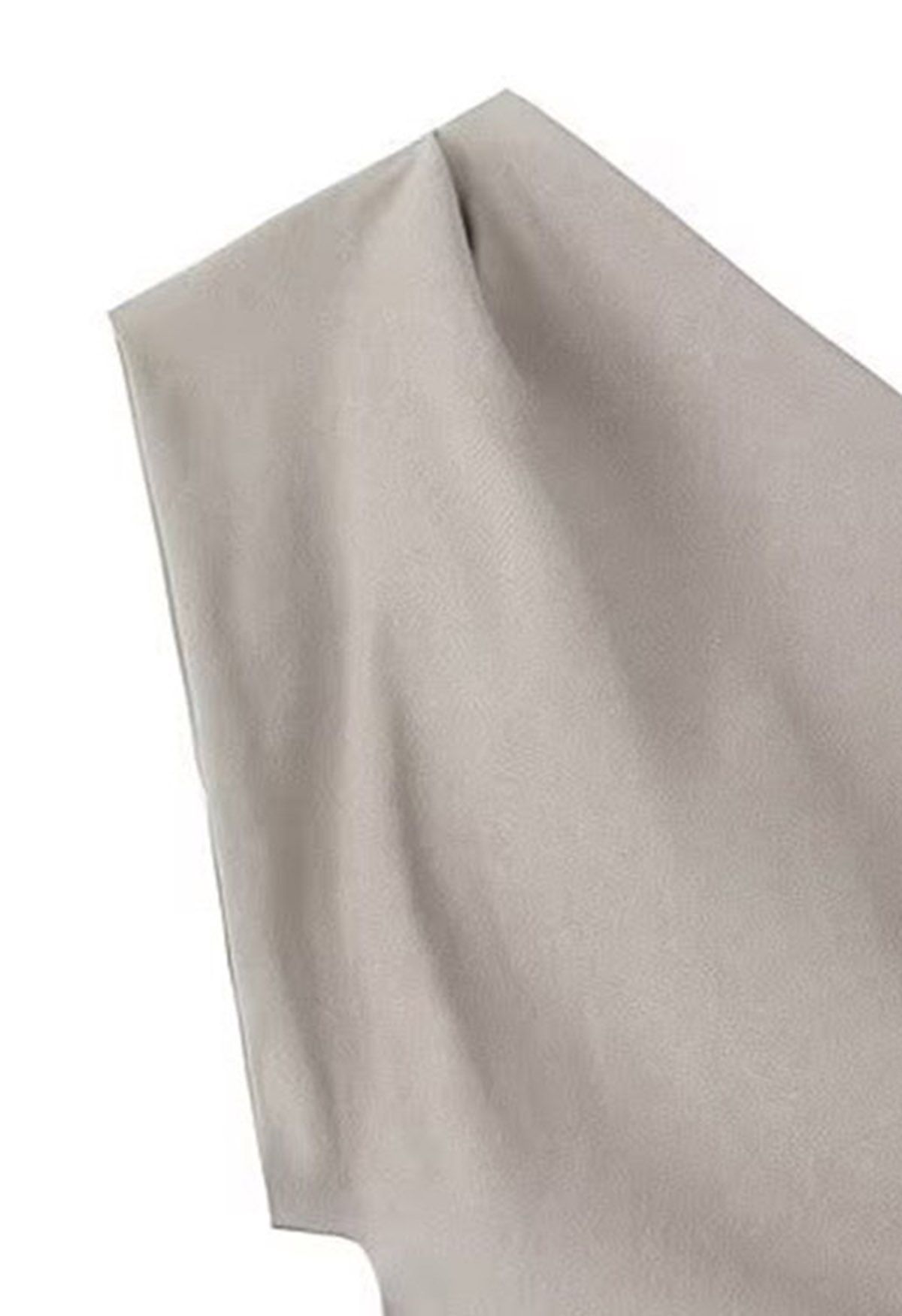 One-Shoulder-Top mit asymmetrischem Saum in Taupe