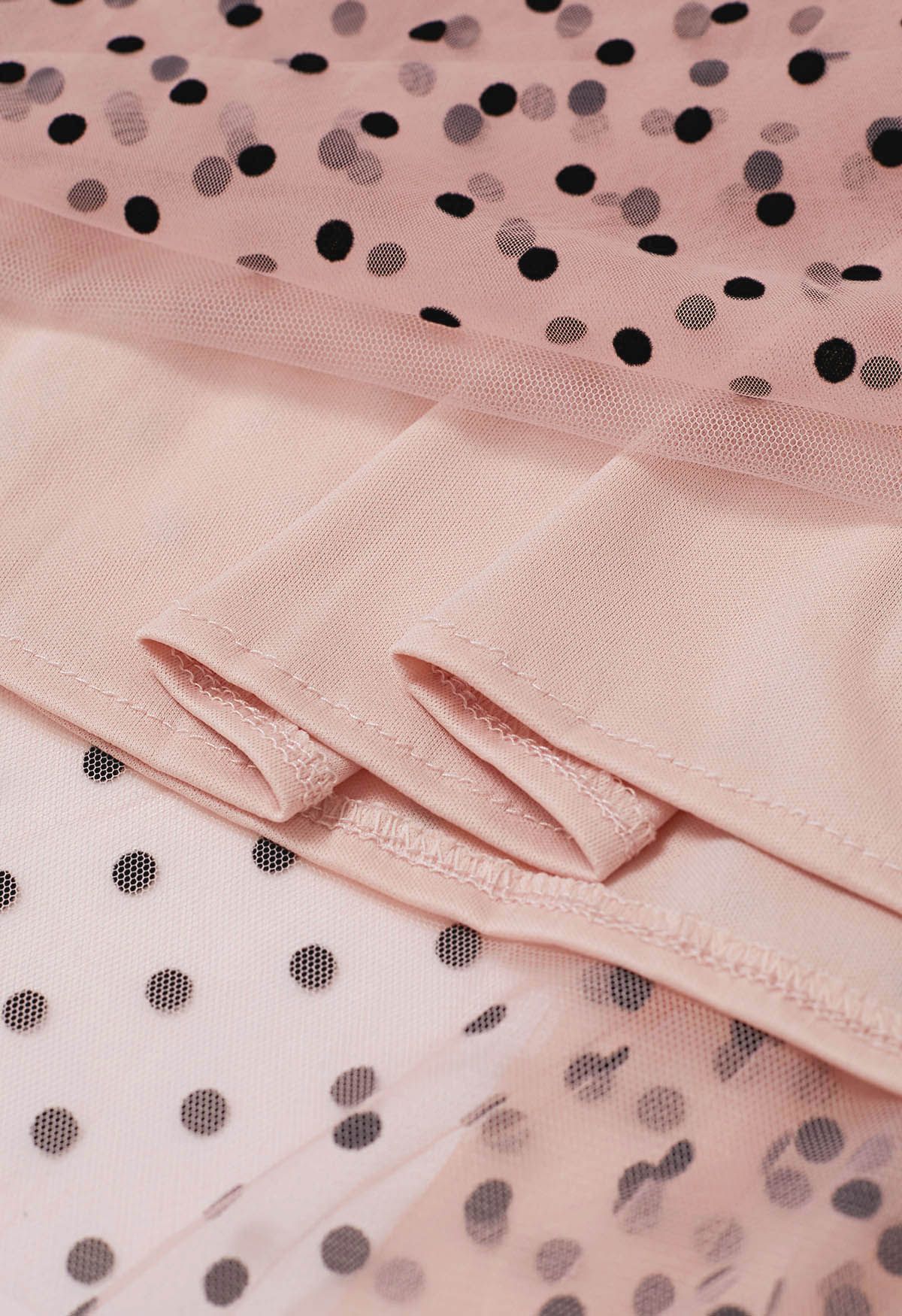 Can't Let Go Dots Mesh Tulle Skirt in Dusty Pink