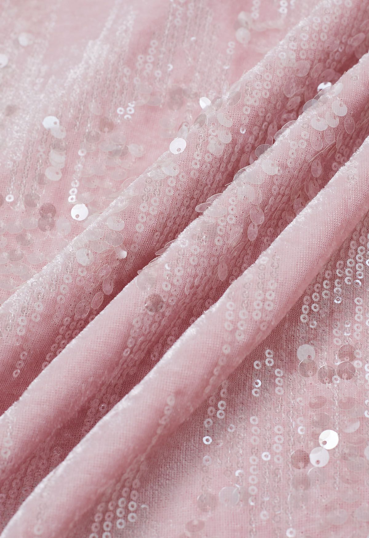 Süßer rosa Pailletten-Samt-Meerjungfrauenrock