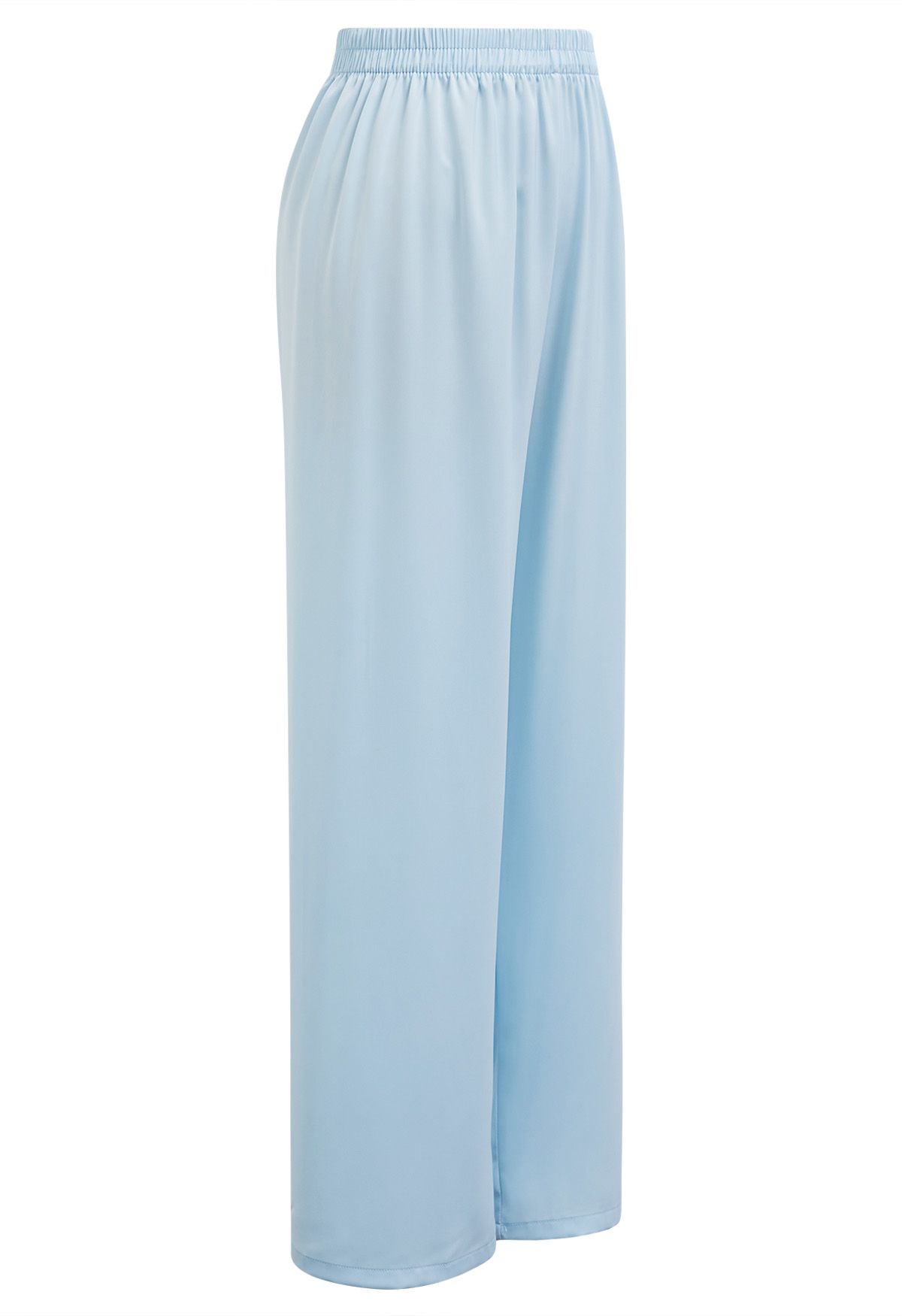 Schlupfhose mit Satin-Finish in Blau