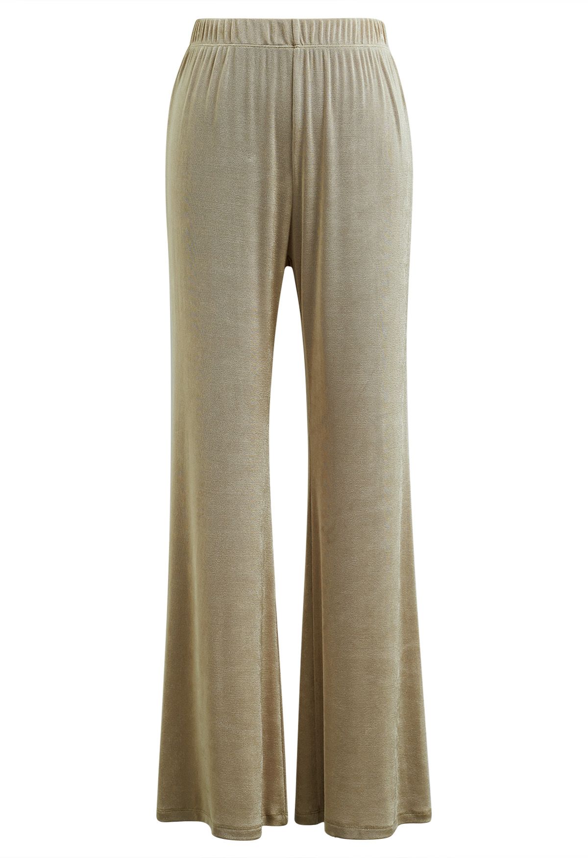 Relaxed Fit Hose mit ausgestelltem Saum in Sand