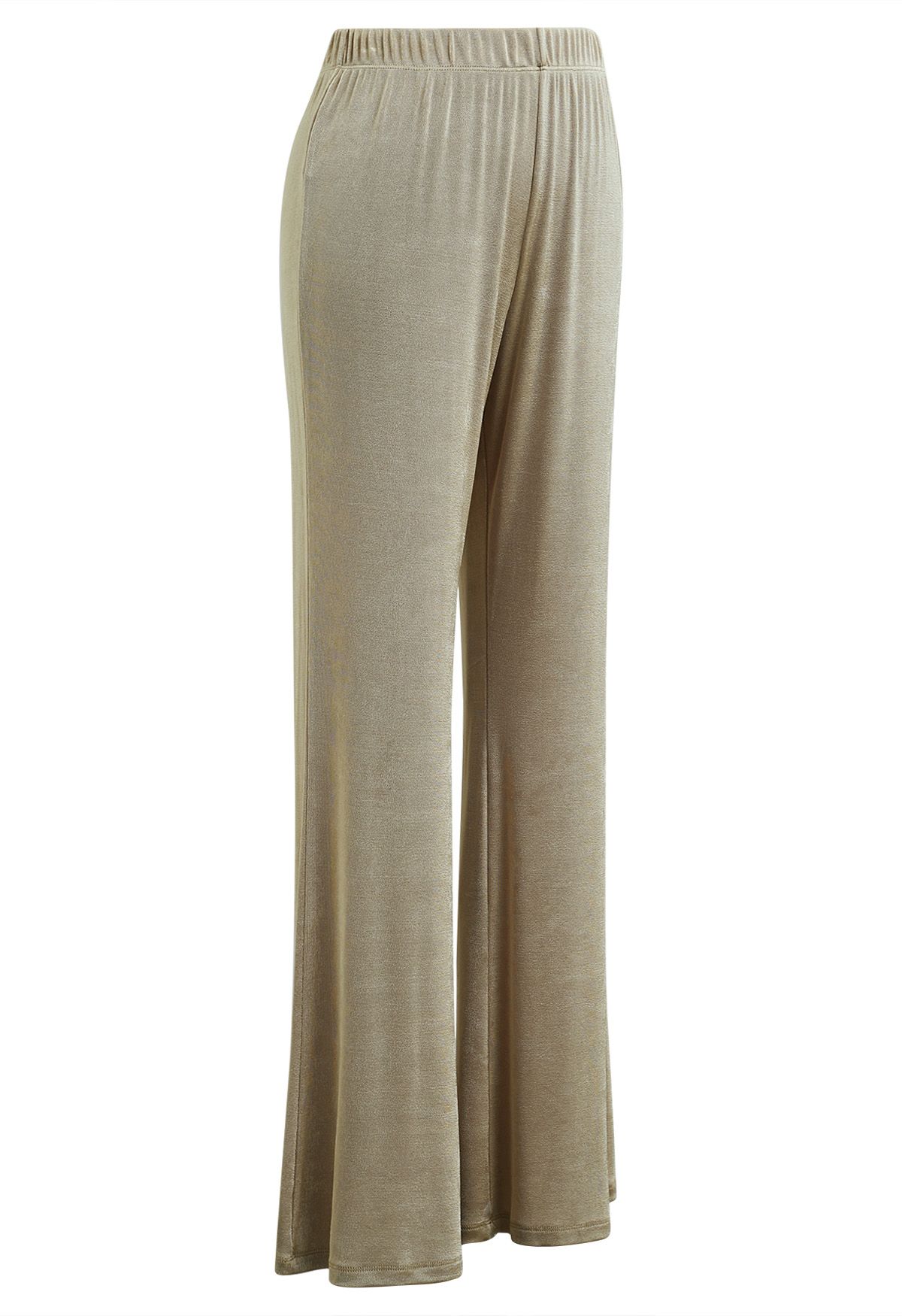 Relaxed Fit Hose mit ausgestelltem Saum in Sand