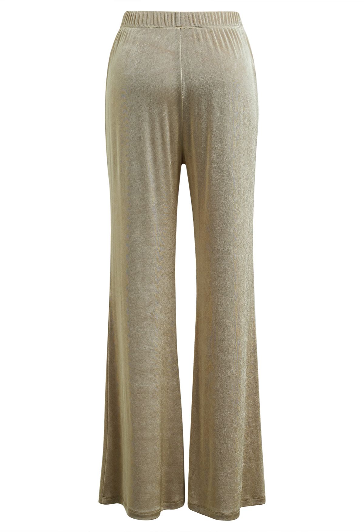 Relaxed Fit Hose mit ausgestelltem Saum in Sand