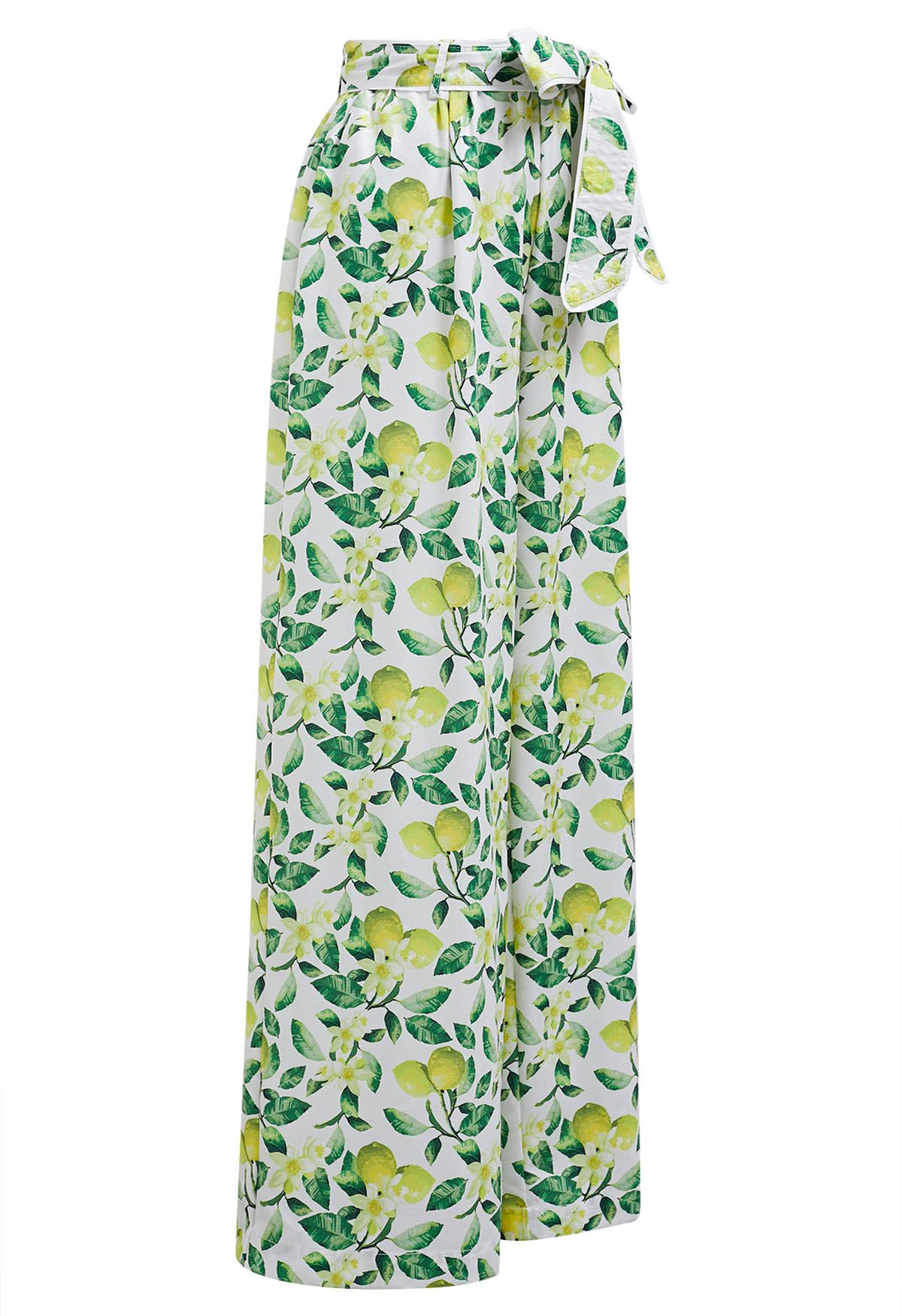 Hose mit weitem Bein und „Fresh Lemon“-Print