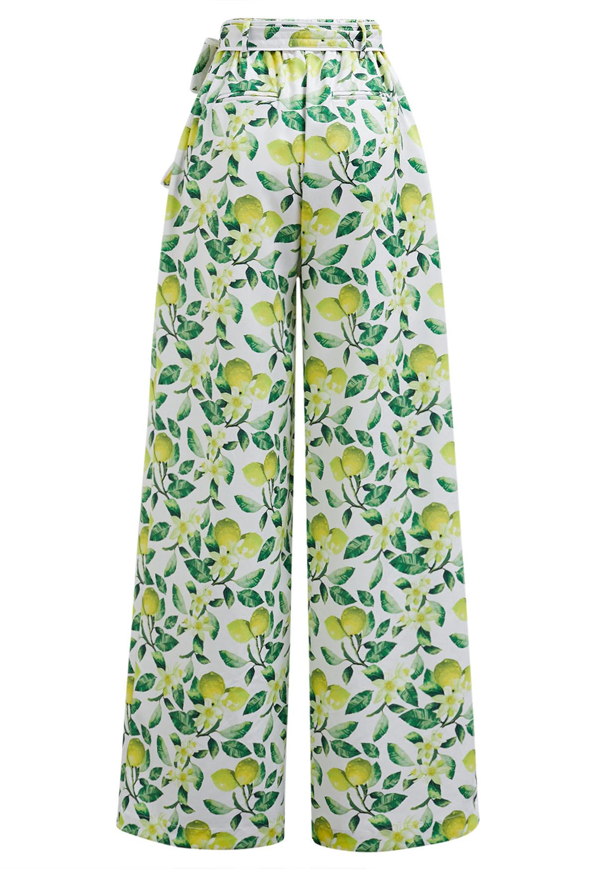 Hose mit weitem Bein und „Fresh Lemon“-Print