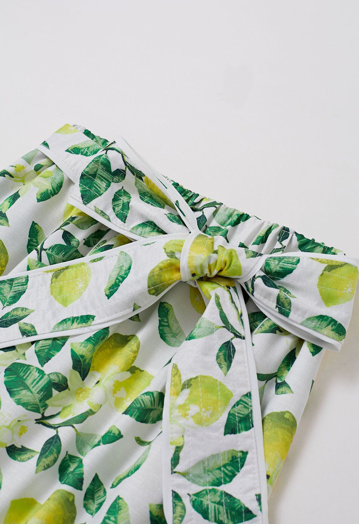 Hose mit weitem Bein und „Fresh Lemon“-Print