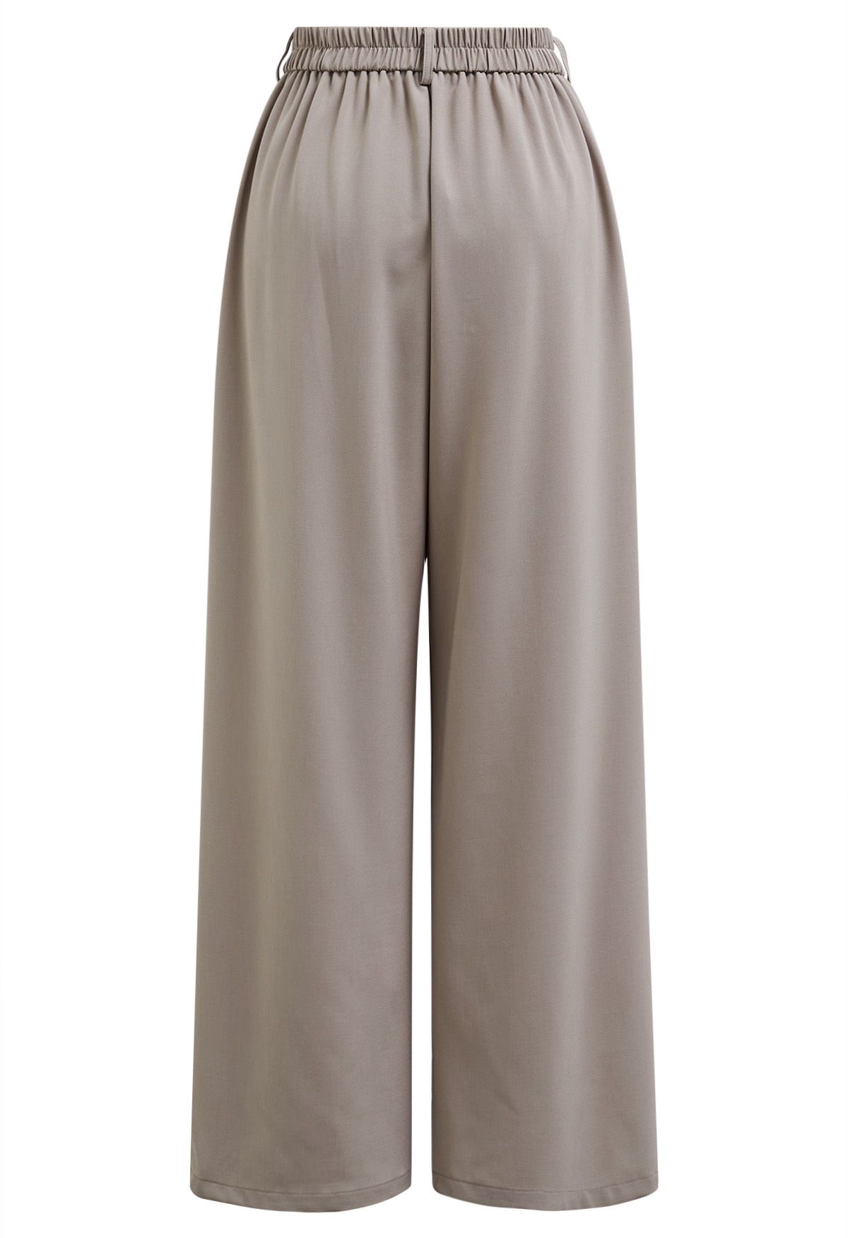 Plissierte Palazzo-Hose mit Gürtel in der Taille in Khaki