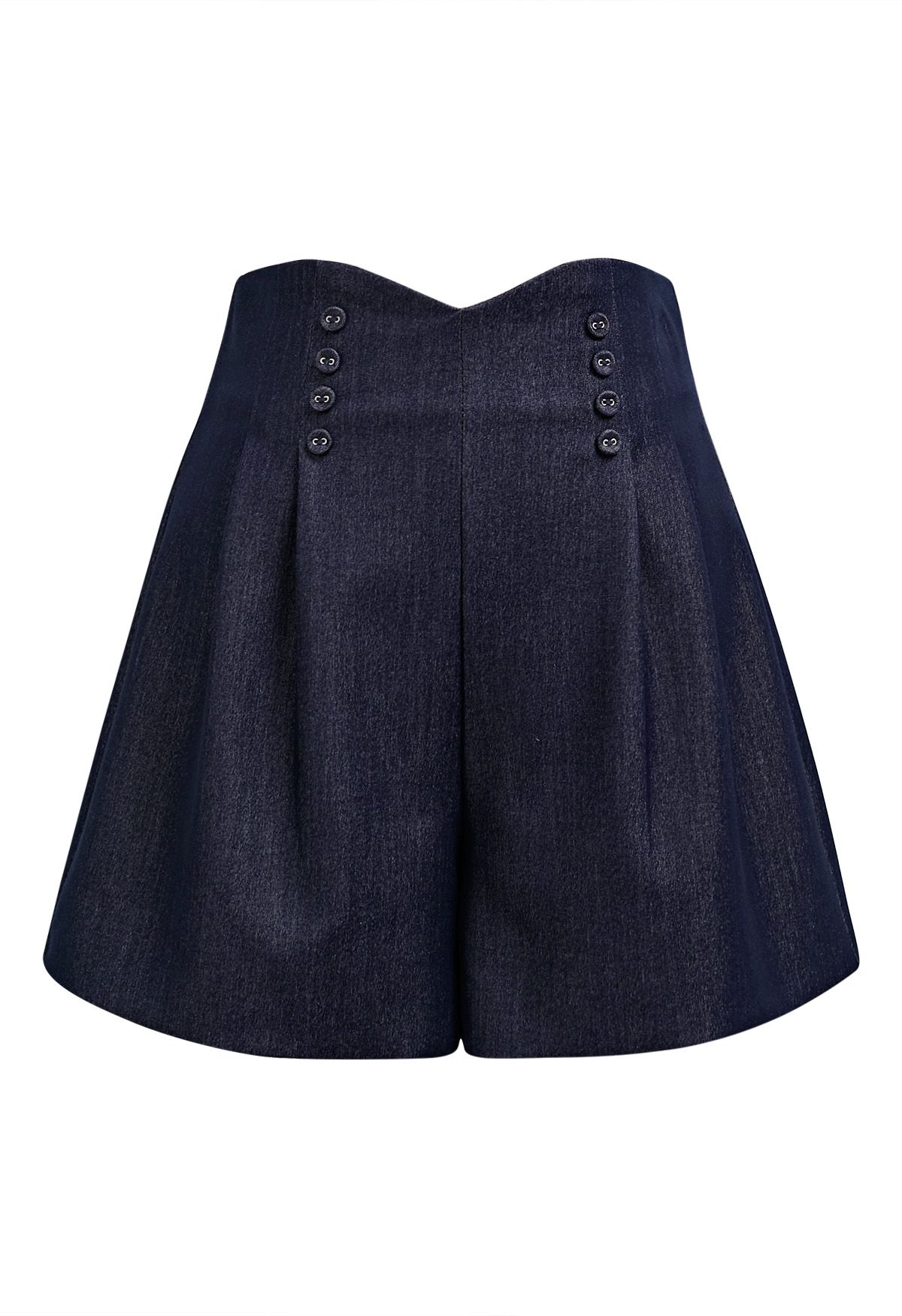 Zweireihige Shorts mit herzförmiger Taille