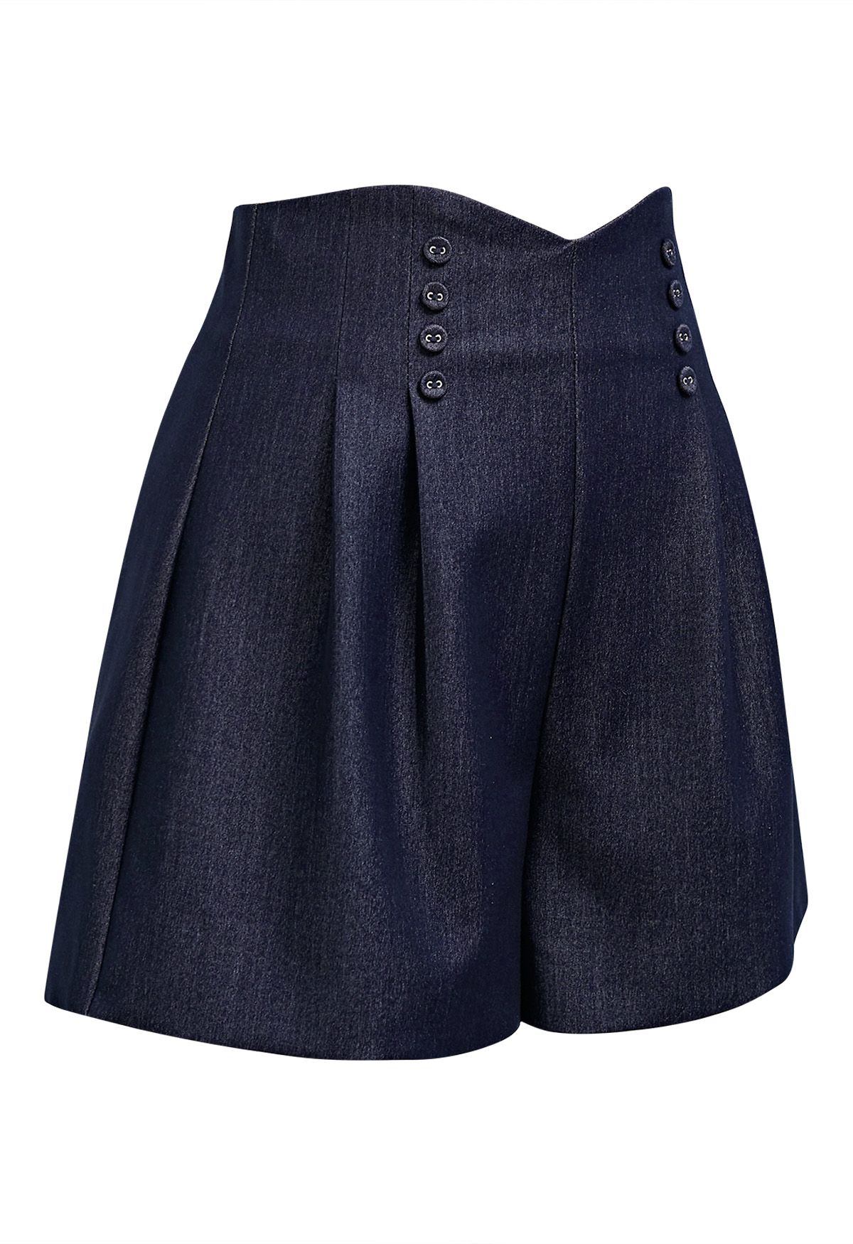 Zweireihige Shorts mit herzförmiger Taille