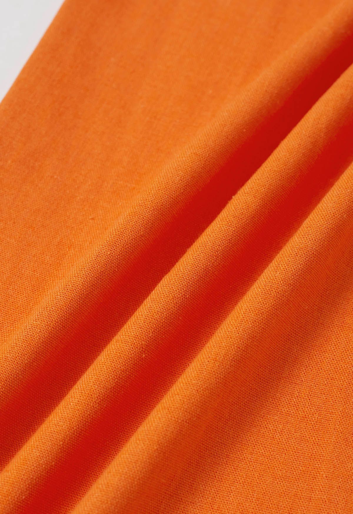 Bequeme Palazzo-Hose aus Leinenmischung in Orange