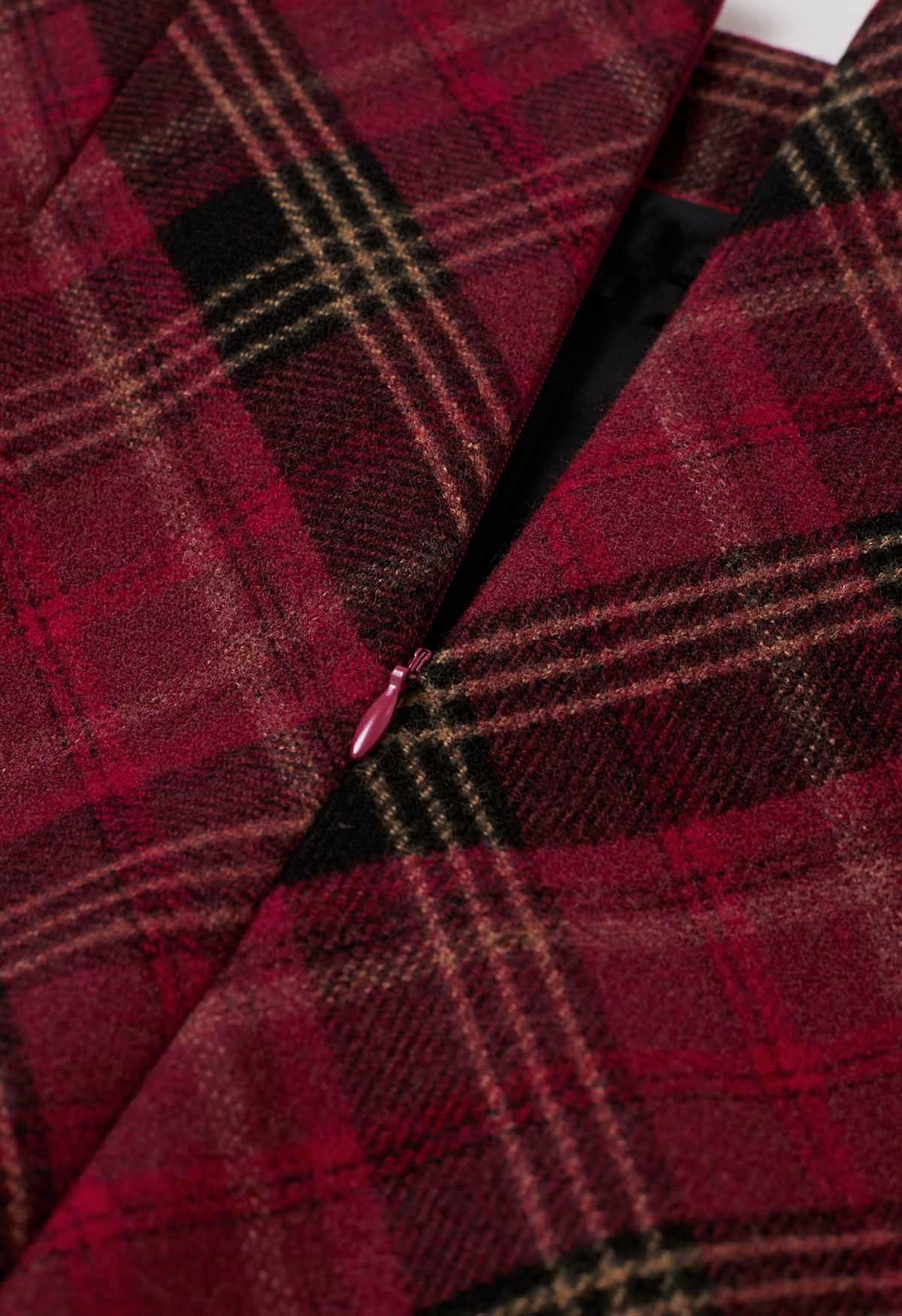 Scottish Charm Tartan Minirock in Rot