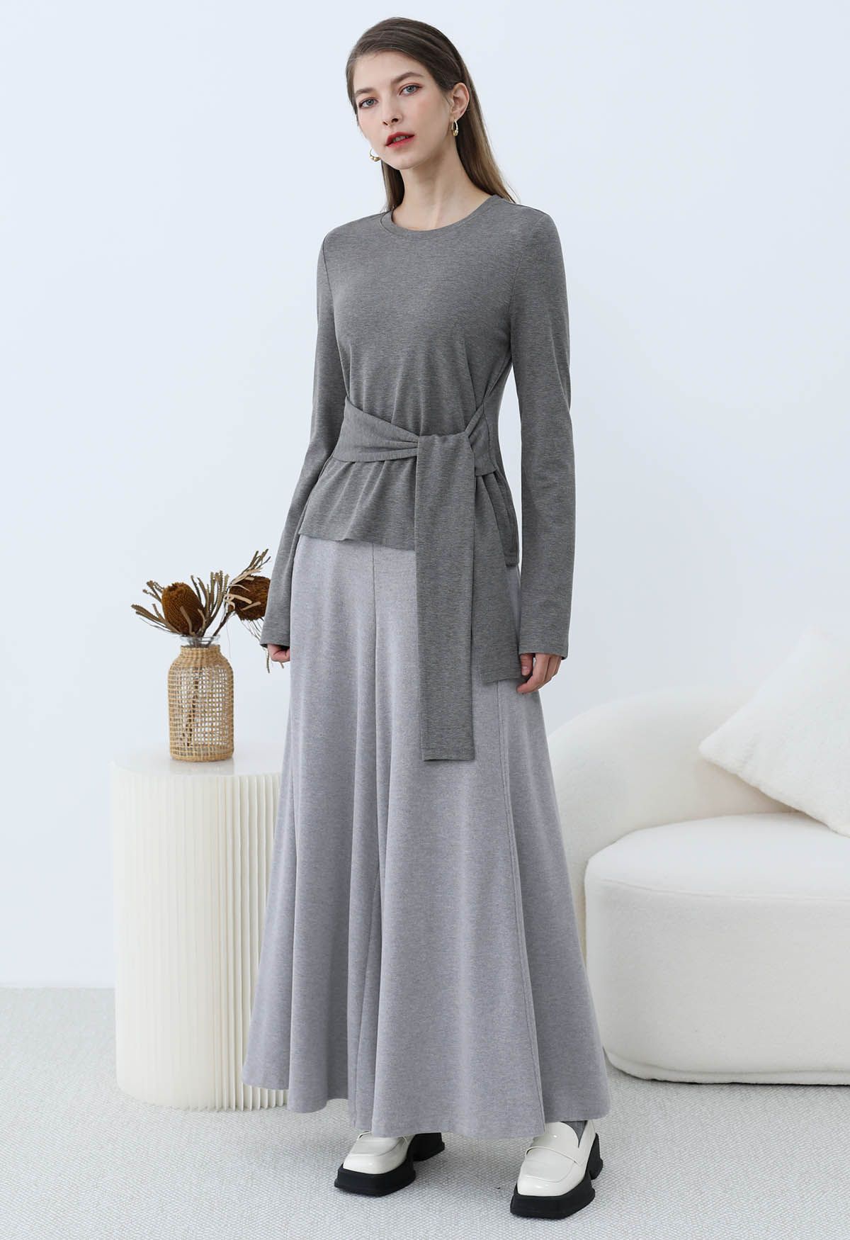 Graceful Ease – Schlaghose in Grau