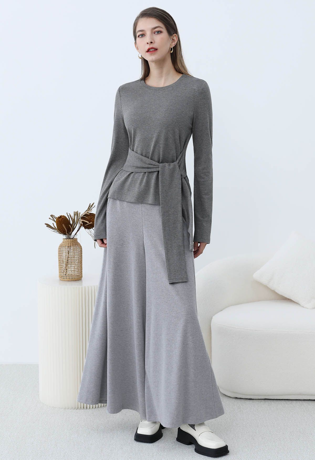 Graceful Ease – Schlaghose in Grau