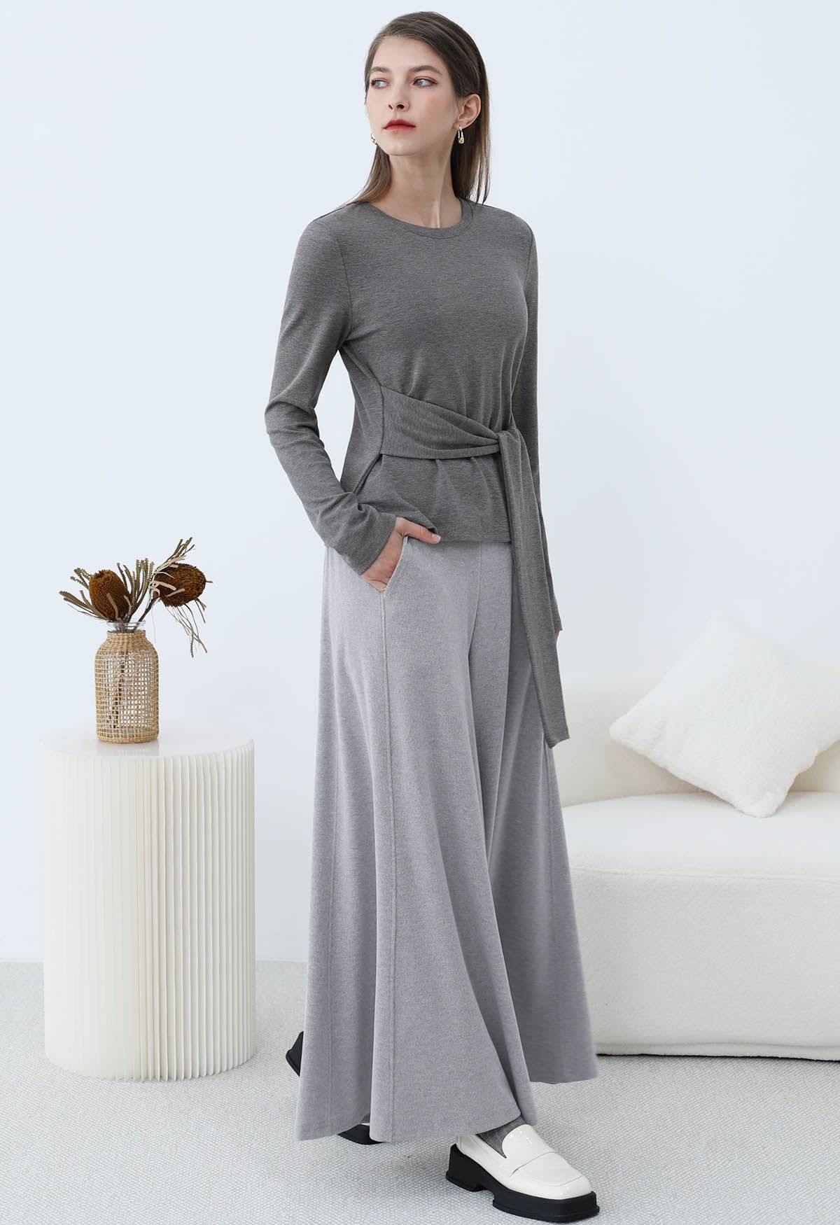 Graceful Ease – Schlaghose in Grau