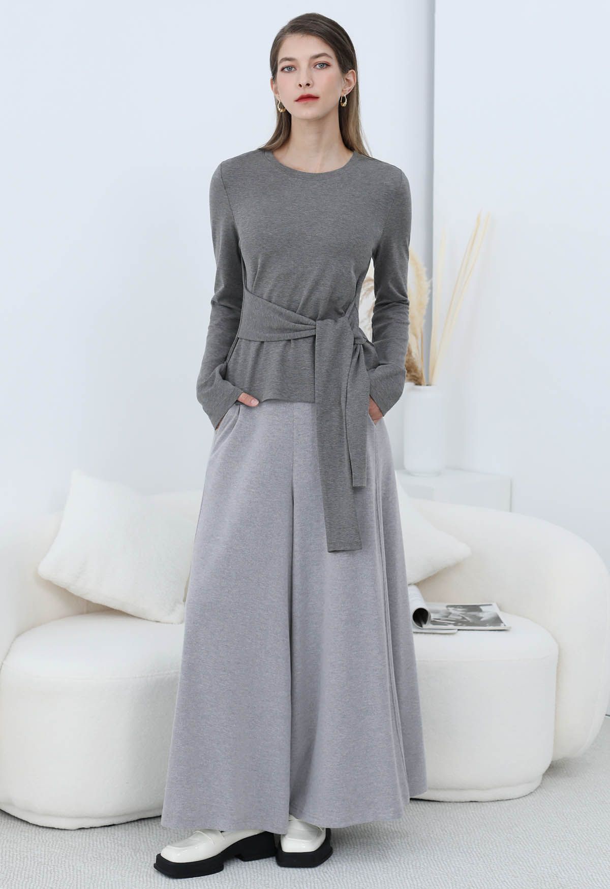 Graceful Ease – Schlaghose in Grau