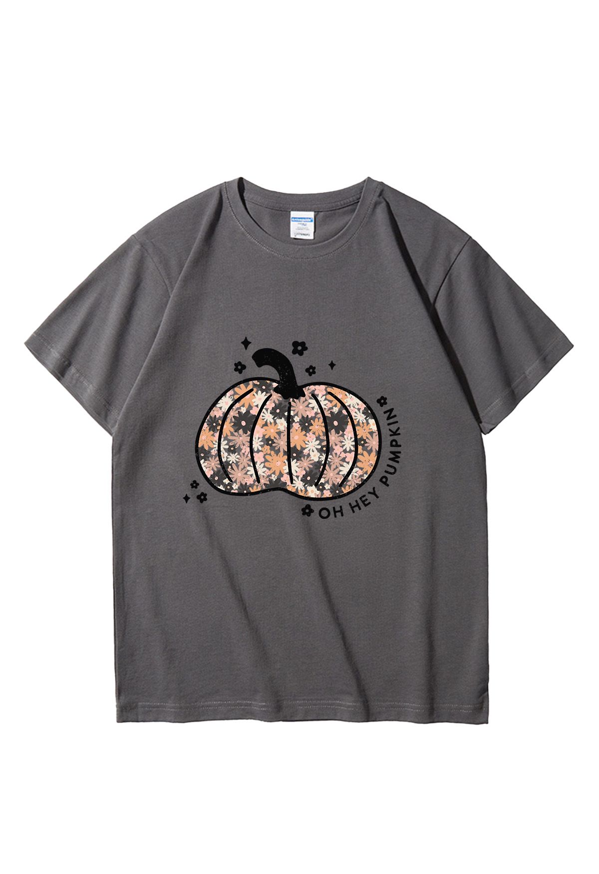 T-Shirt mit Blumen-Kürbis-Muster