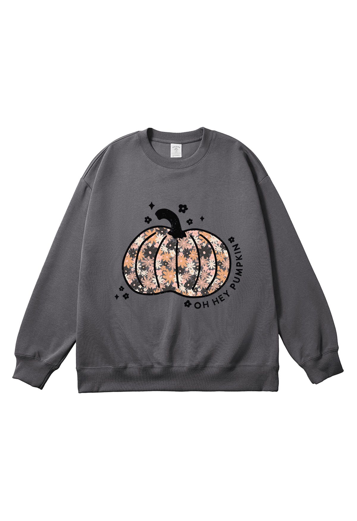 Sweatshirt mit Blumen-Kürbis-Muster