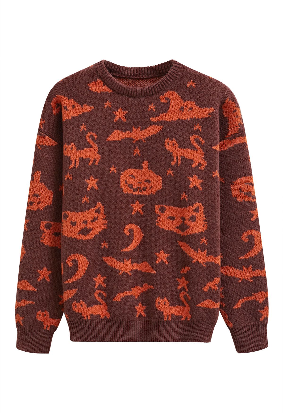 Bezaubernder Strickpullover mit Halloween-Motiv