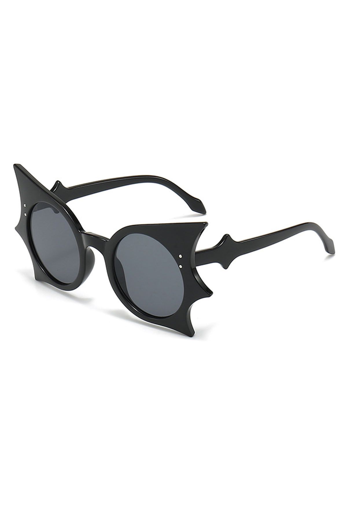 Midnight-Sonnenbrille mit Fledermausflügeln in Schwarz