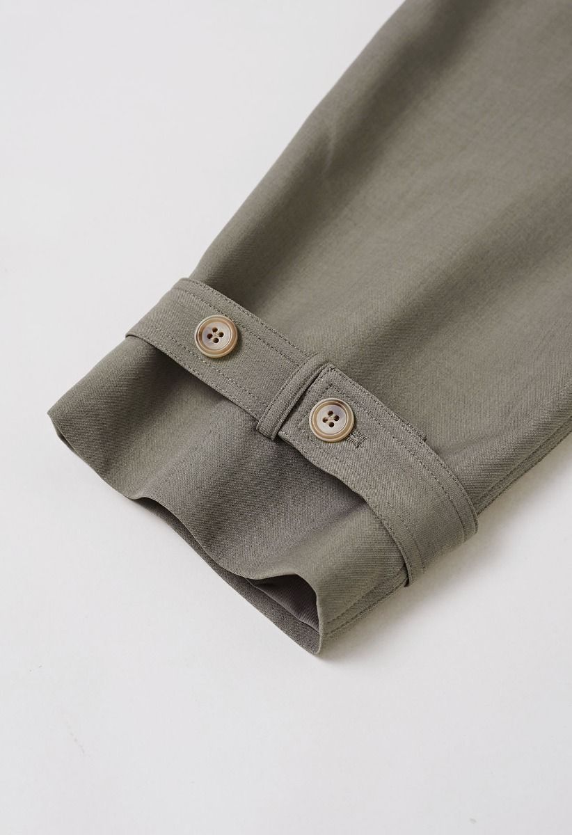 Zweireihiger Trenchcoat „New Icon“ in Taupe