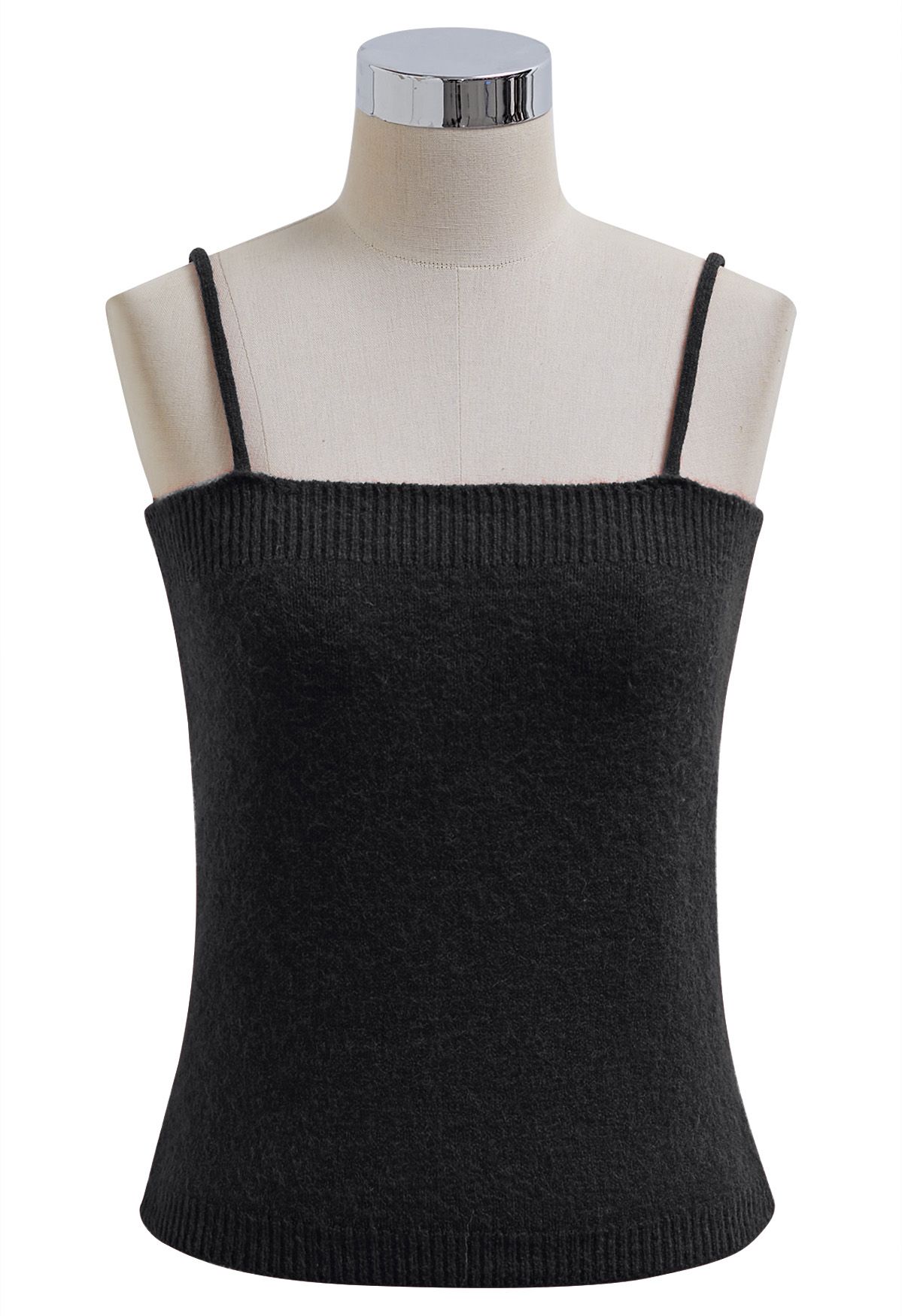 Faszinierendes Set aus Camisole-Top und Pullover mit Schleife in Schwarz