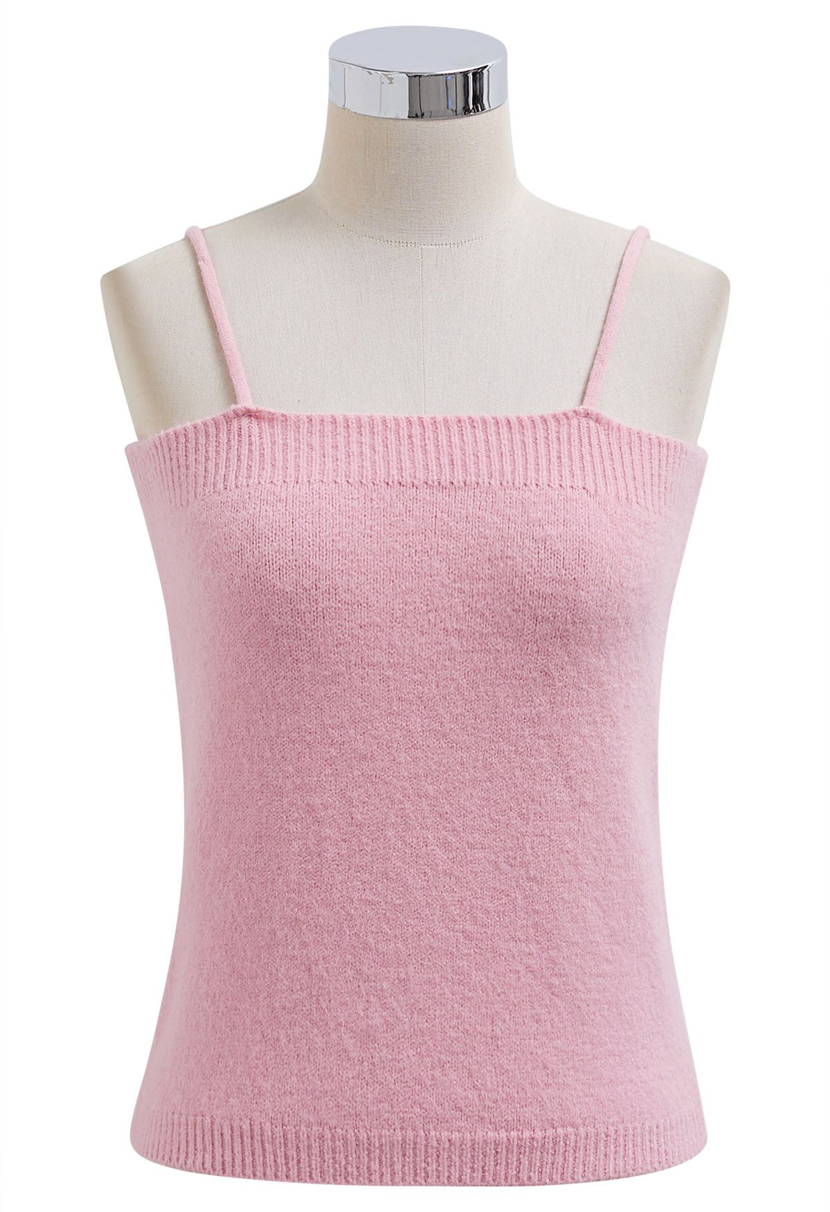 Faszinierendes Set aus Camisole-Top und Pullover mit Schleife in Rosa