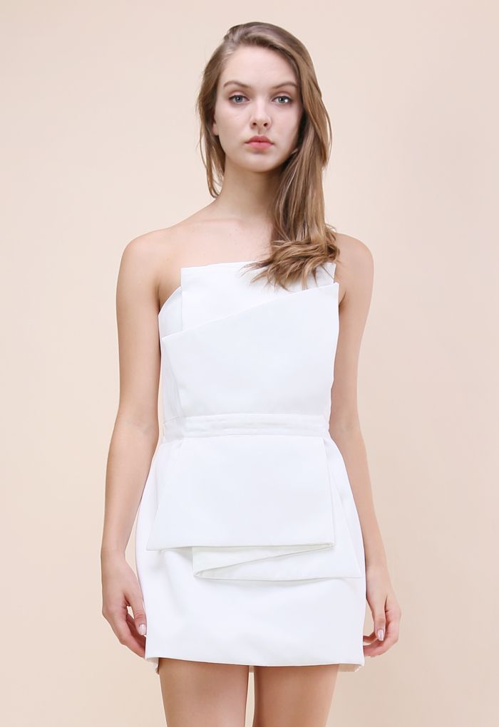 Mein schickes Geheimnis - weißes Kleid von Trägeloses