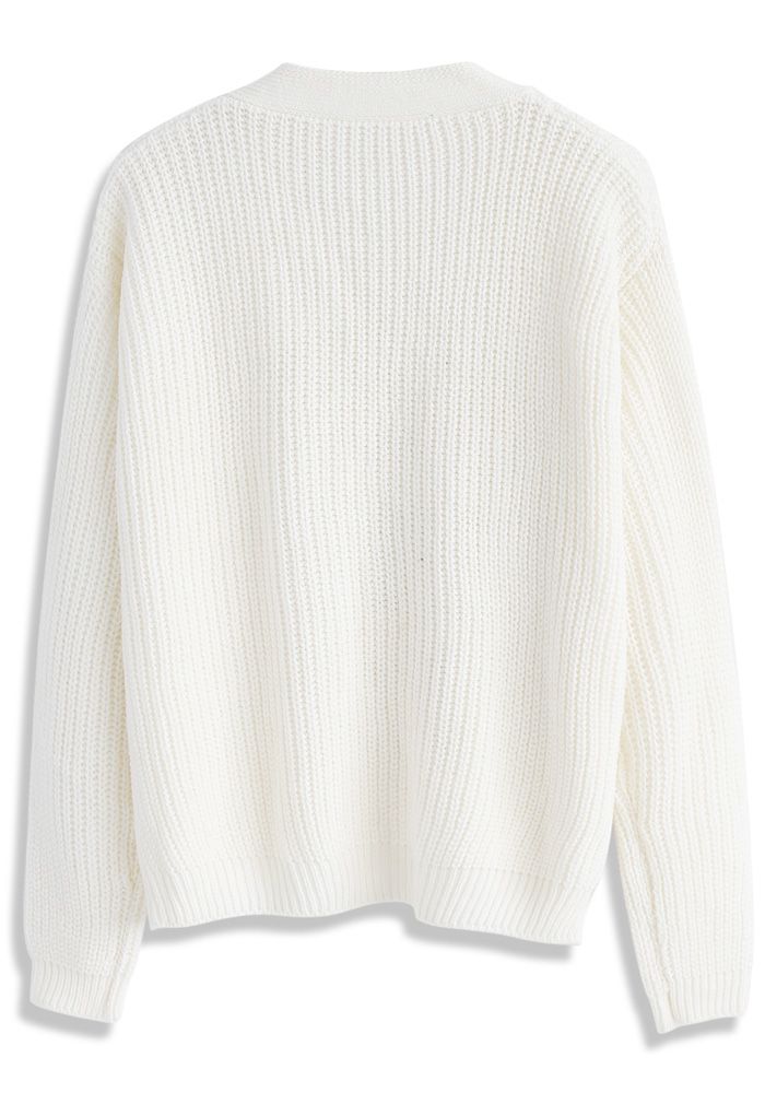 Ritmo atado - suéter en blanco
