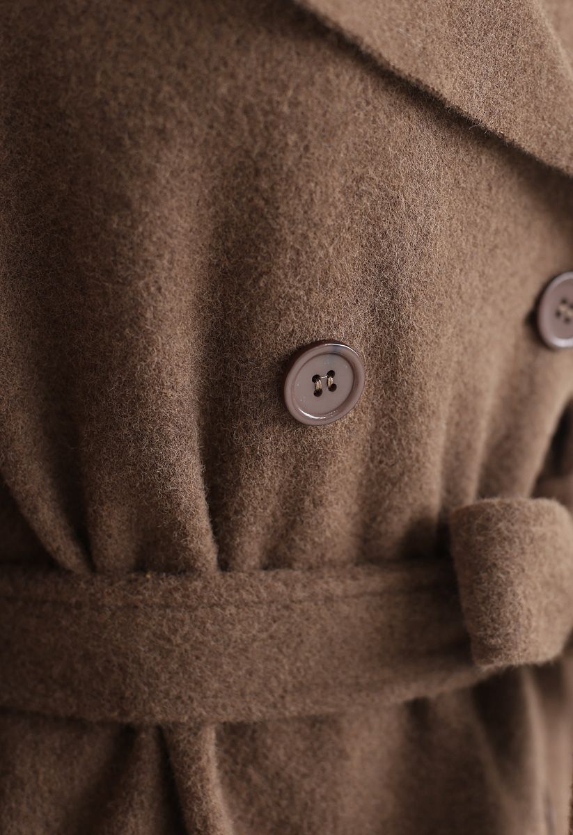 Peppig und fertig Wollmischung Mantel in Braun