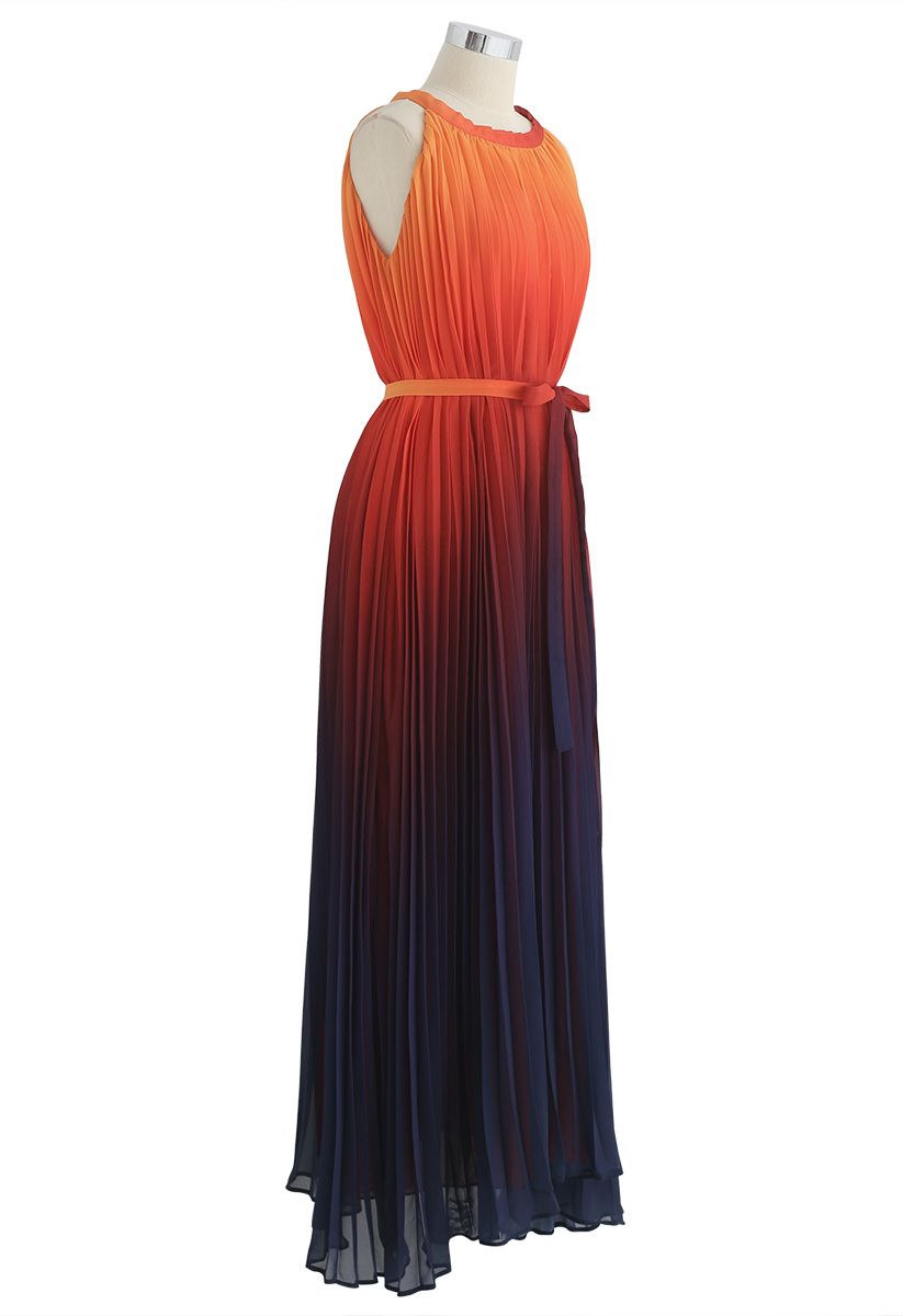 Glanz der Abenddämmerung - Rising maxi vestido plisado