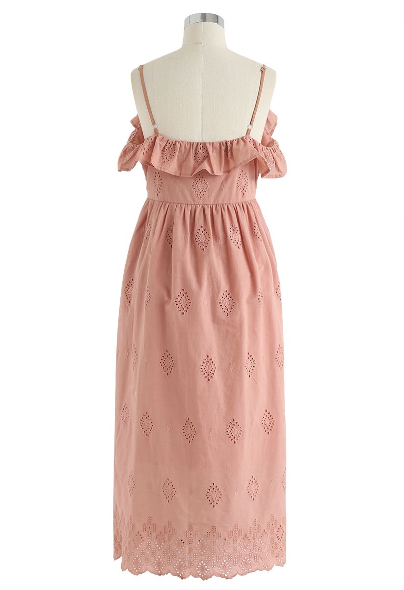 Lovely Day - Besticktes Cami-Kleid aus Koralle