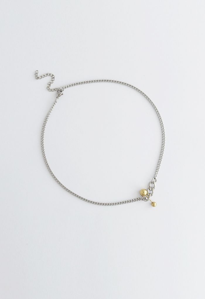 Goldene Perle Anhänger Kette Halskette