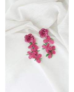 Pinky Perlen-Blumen-Ohrringe