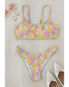 Cami-Bikini-Set mit Sommer-Gänseblümchen-Print
