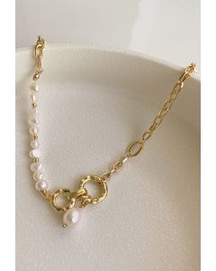 All-Match Pearl Gold Schlüsselbein-Halskette