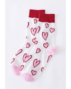 Pinky Heart Bequeme Crew-Socken