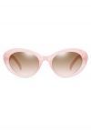 Retro-Vollrand-Cat-Eye-Sonnenbrille in Pink