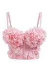 Bustier-Crop-Top „Pearly Petal“ in Rosa