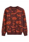 Bezaubernder Strickpullover mit Halloween-Motiv