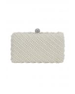 Quadratische Vollperlen-Clutch