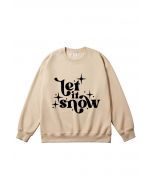 Sweatshirt mit Aufdruck „Let It Snow“.