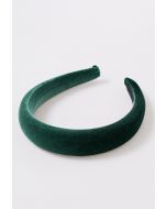 Elegantes Samt-Schwamm-Stirnband in Grün