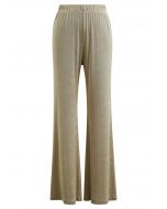 Relaxed Fit Hose mit ausgestelltem Saum in Sand