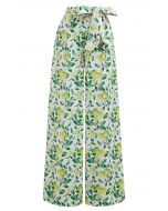 Hose mit weitem Bein und „Fresh Lemon“-Print