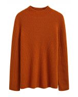 Elemental – Langärmliger Wollpullover mit Rollkragen in Orange