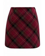 Scottish Charm Tartan Minirock in Rot