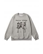 Sweatshirt mit „Feeling Witchy Girly“-Muster